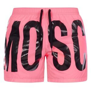 Moschino Mens Logo Swim Shorts / Pink